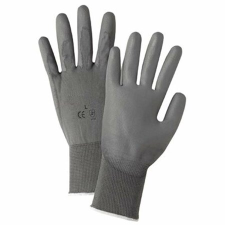 WEST CHESTER PROTECTIVE GEAR Gray Pu Palm Coated Graynylon Gloves 813-713SUCG/S